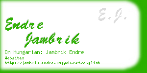 endre jambrik business card